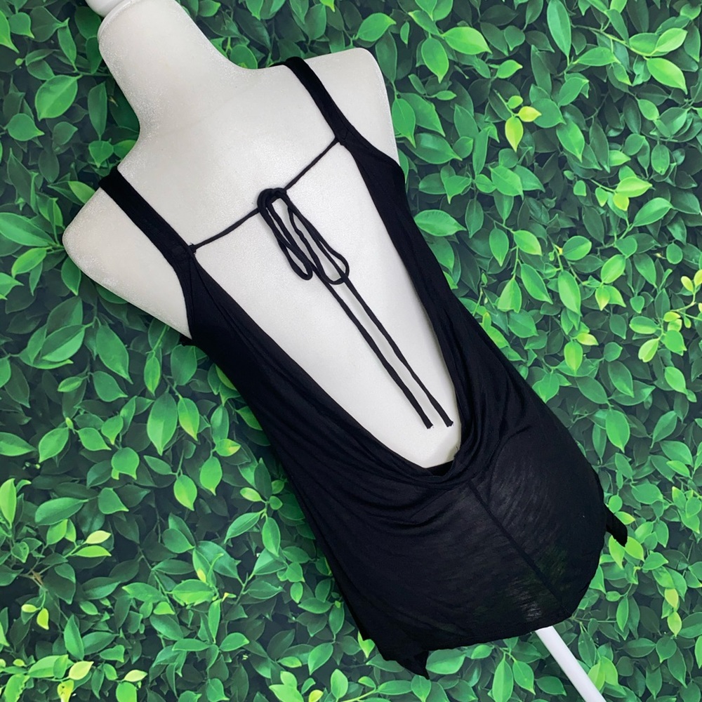 EMBELLISHED VINTAGE FASHION MODEL GRAPHIC TANK W/ OPEN BACK · SIZE S - Picture 5 of 5